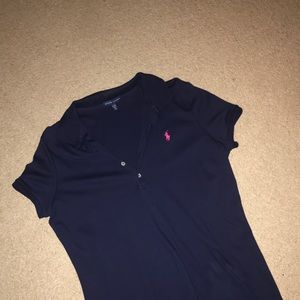 NWOT Navy Blue Short Sleeve Polo Dress